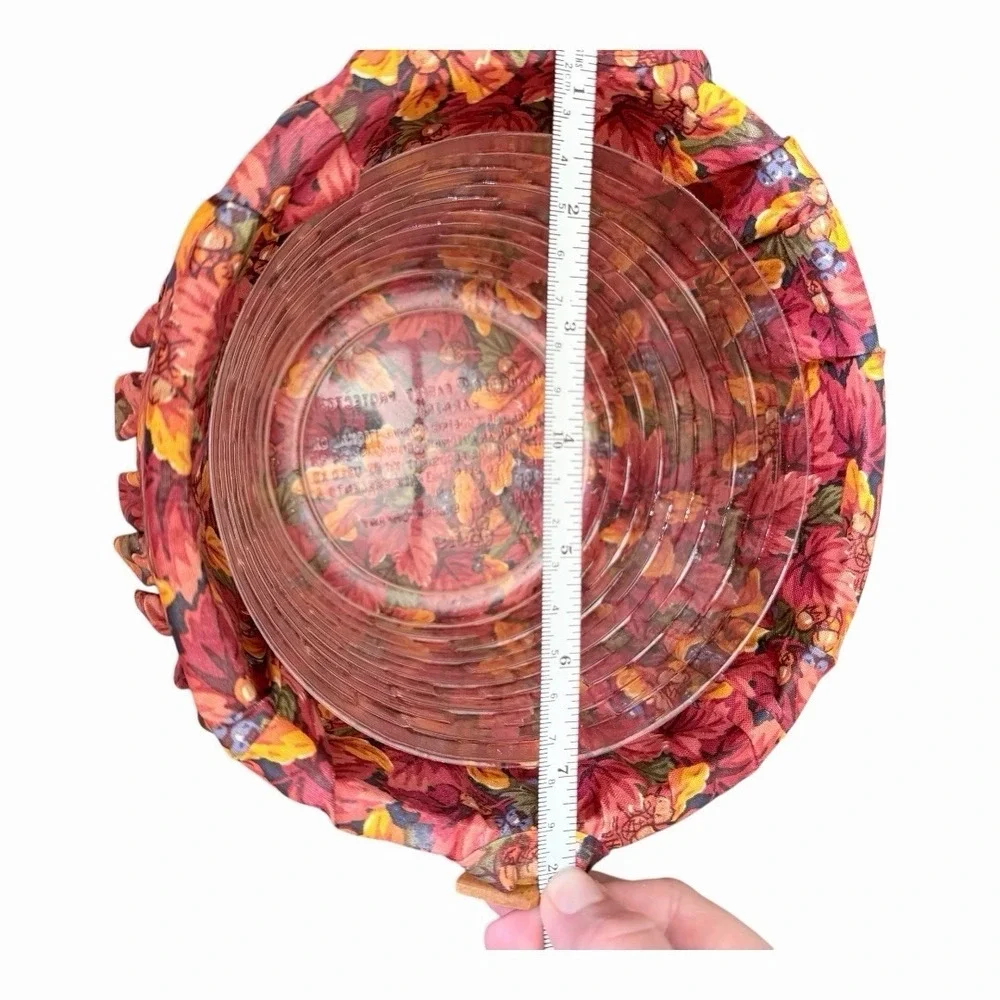 Longaberger Hostess Large Pumpkin Basket W/ Fall Foliage Fabric Liner & Lid